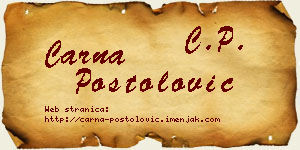 Čarna Postolović vizit kartica